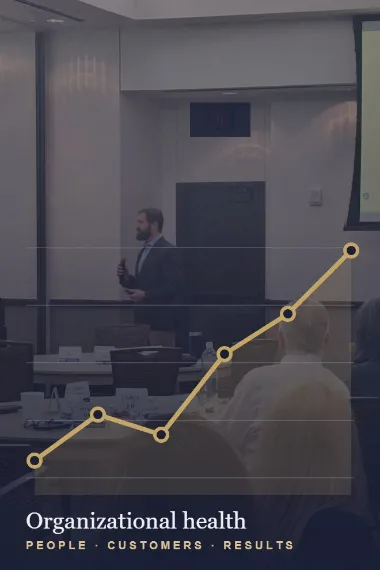 Organizational health dashboard: people, customers, and business results